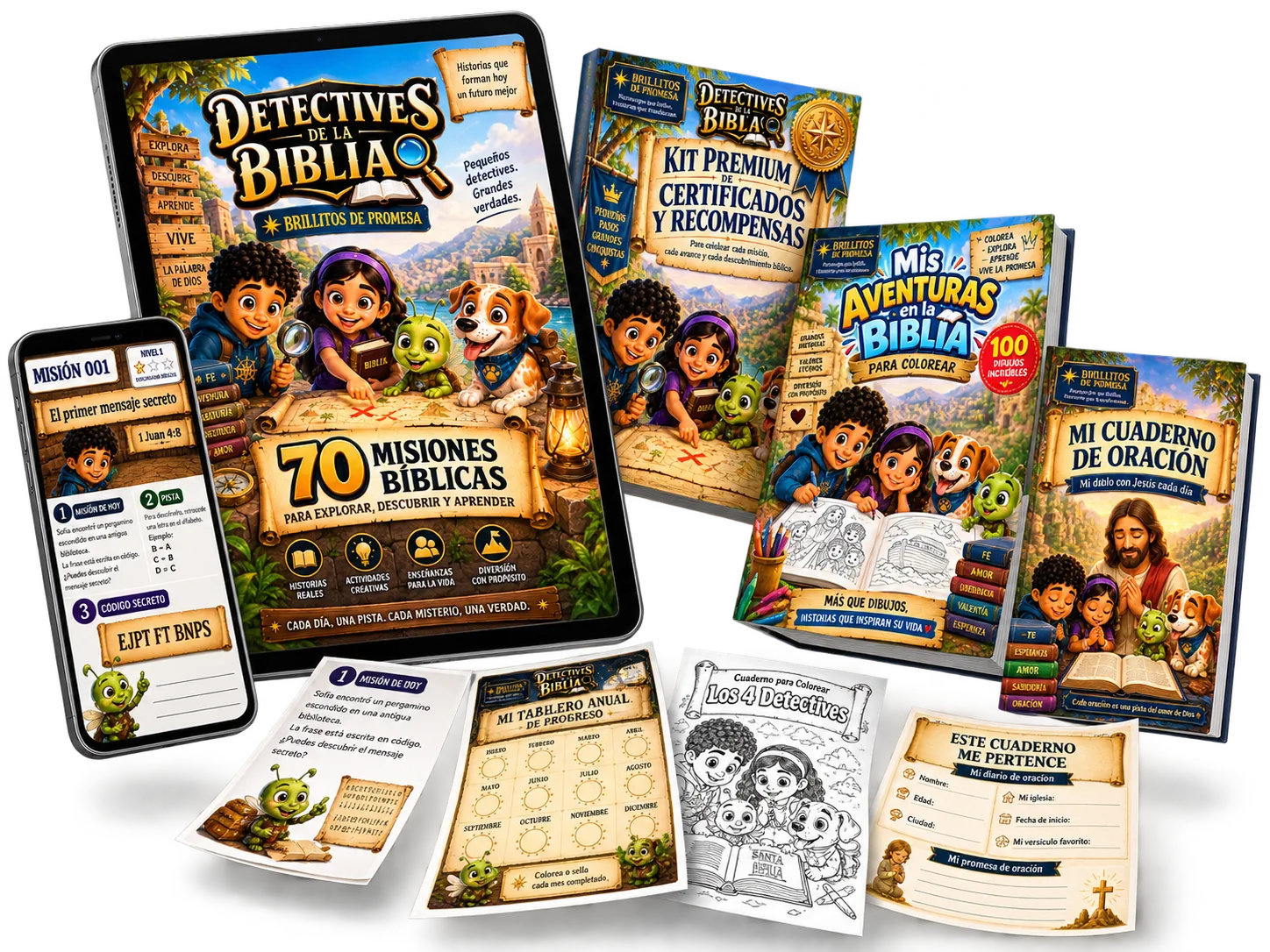 Páginas y actividades de Detectives de la Biblia